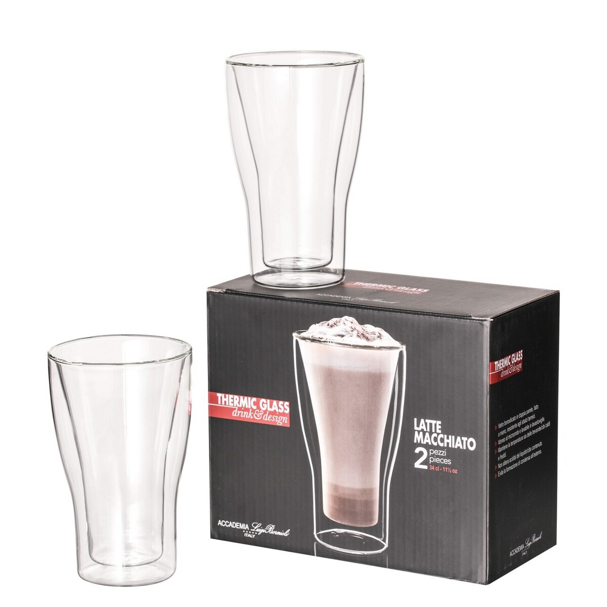 Szklanki do latte Termico 2szt. 340ml, 9 x 6 x 15 cm