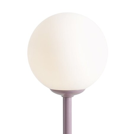 Kulista lampa biurkowa Pinne 1080B13 Aldex szklana kula stojąca fioletowa biała