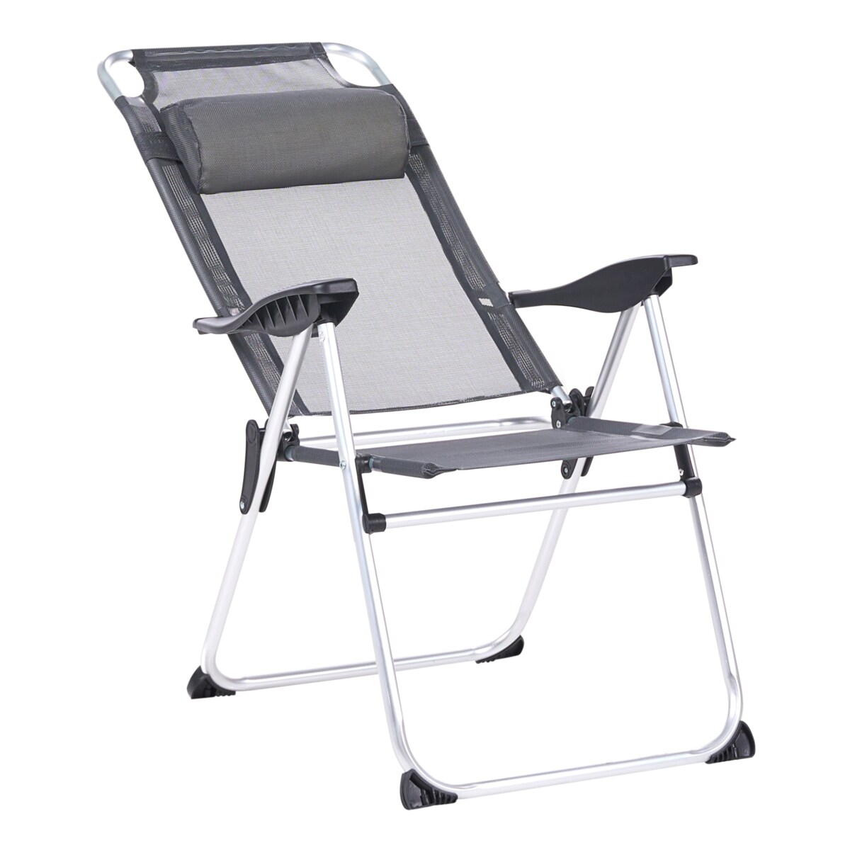 Zestaw 2 krzeseł ogrodowych ASINE Składane Metal Szary