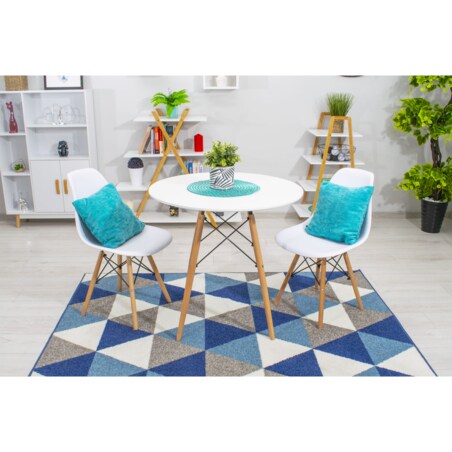 Krzesło Do Jadalni Kuchni Salonu Osaka Białe / Nogi Naturalne