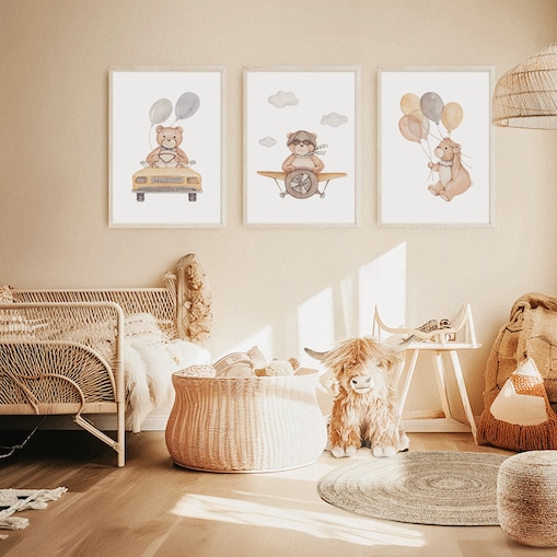 3 x plakat dla dzieci | zestaw z misiami 40x50