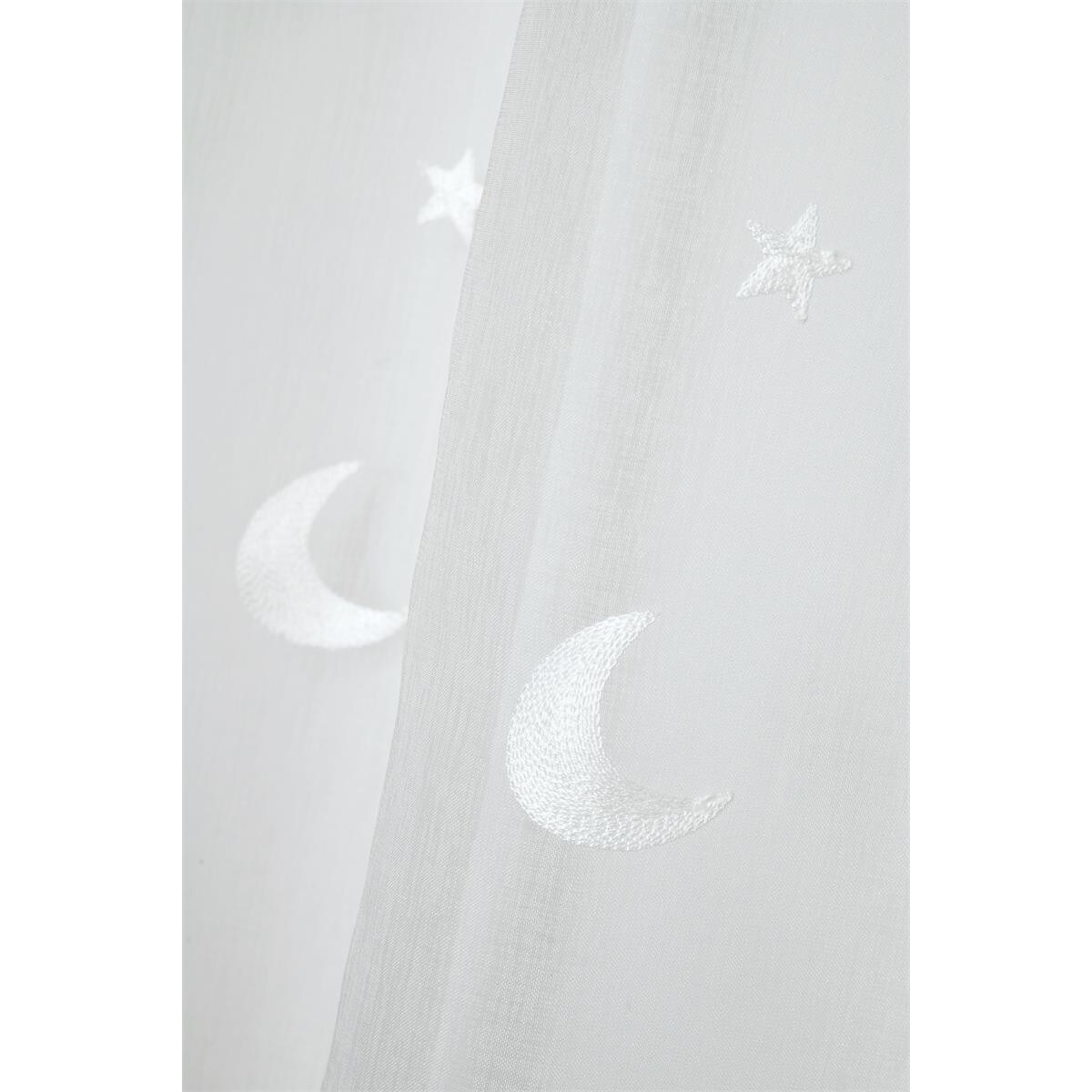 Zasłona firanka okienna 140x260 cm LUNAE biała