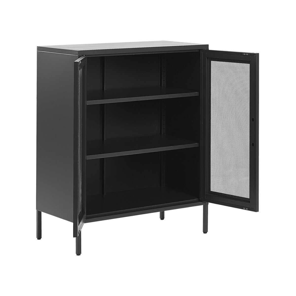 Szafka dwudrzwiowa metalowa czarna WAKATIPU