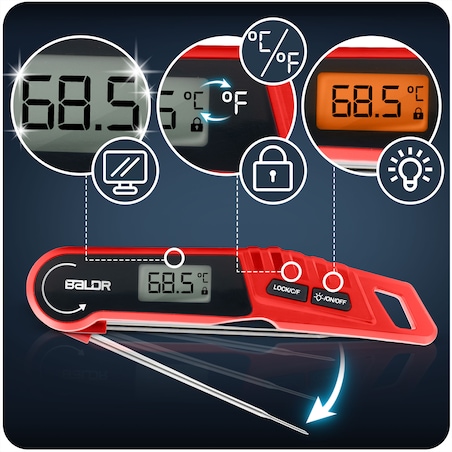Termometr kuchenny szpilkowy elektroniczny do mięsa Baldr