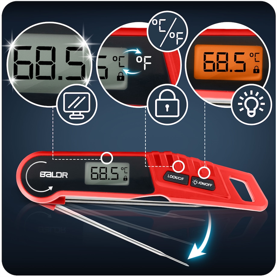 Termometr kuchenny szpilkowy elektroniczny do mięsa Baldr