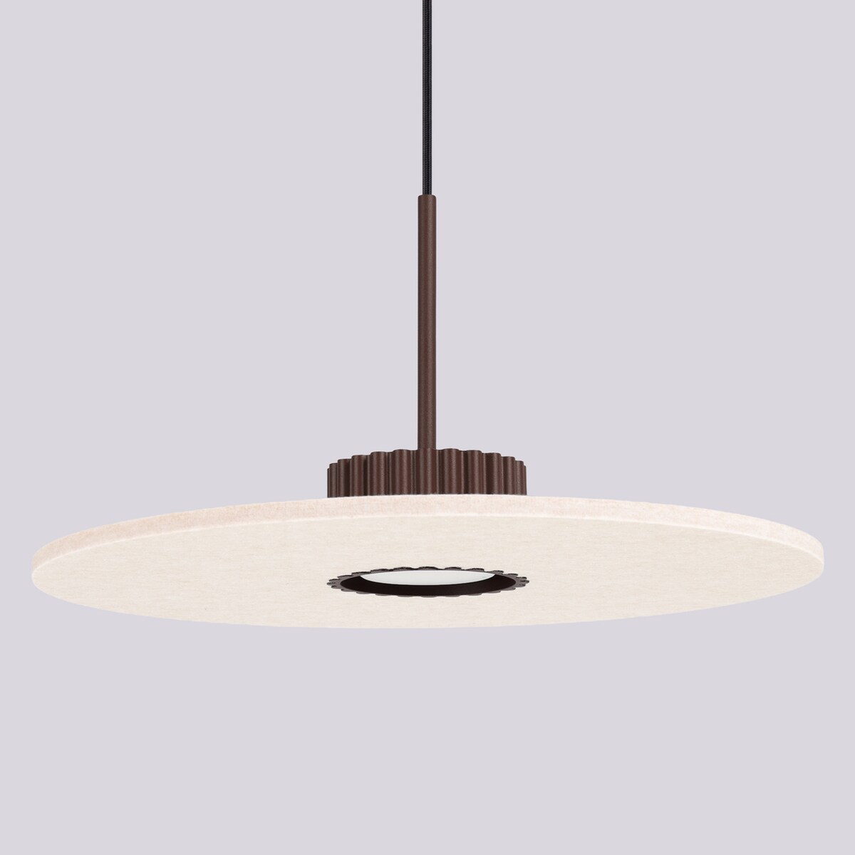 Lampa wisząca OVO 1 brązowa/beżowa filc Gx53