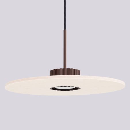 Lampa wisząca OVO 1 brązowa/beżowa filc Gx53