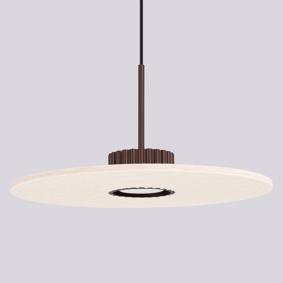 Lampa wisząca OVO 1 brązowa/beżowa filc Gx53