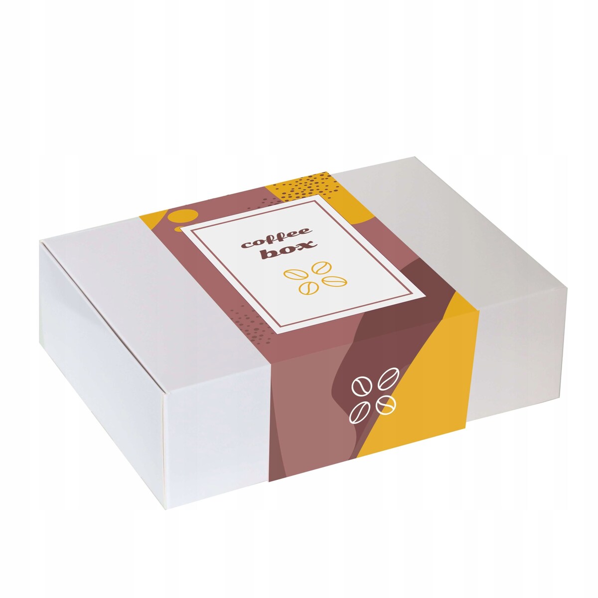 Duży Box podarunkowy zestaw 20 kaw aromatyzowanych z białą filiżanką gift