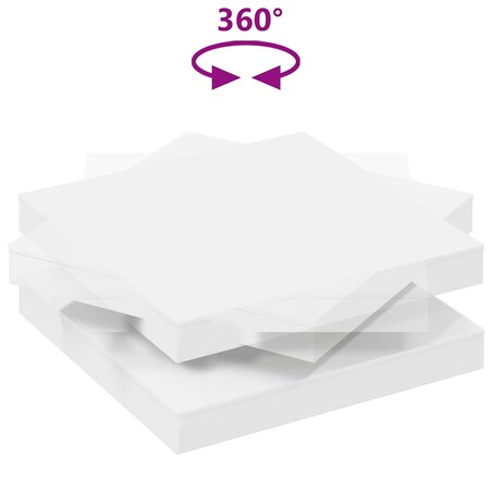 vidaXL Stolik kawowy obrotowy 360 stopni biały 90x90x34,5 cm