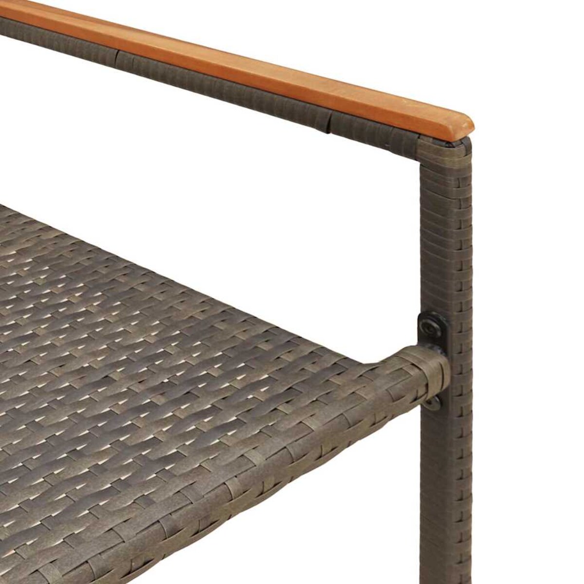 vidaXL Zestaw krzeseł ogrodowych 2 pcs Szary i brązowy