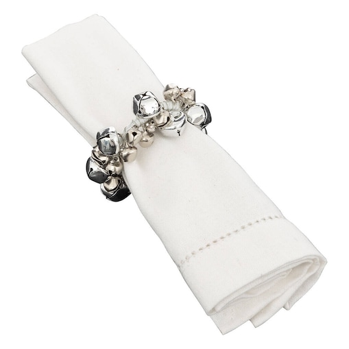 Obrączka na serwetki z dzwoneczkami, 2 sztuki