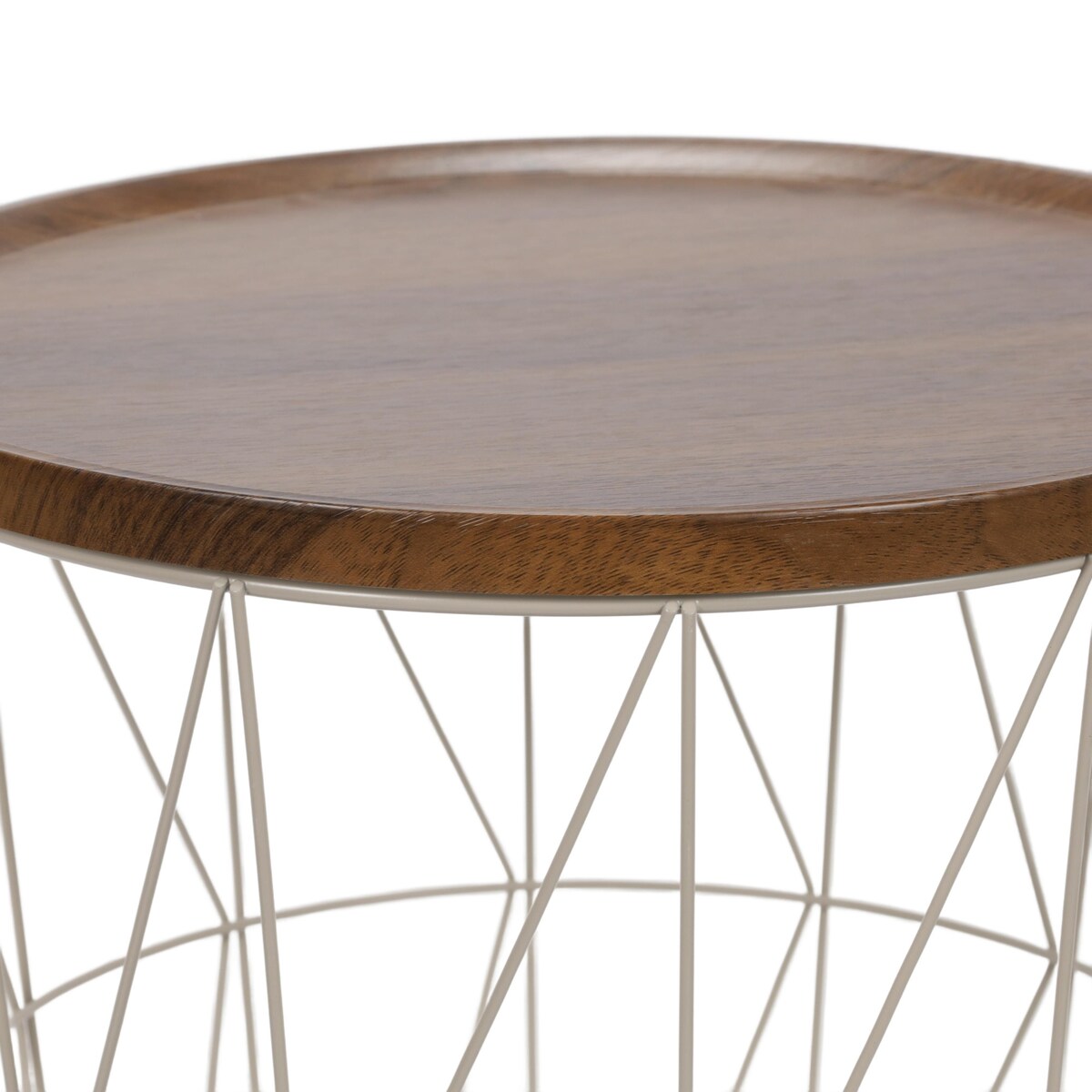 Stolik pomocniczy z koszem, 37 x 39 cm