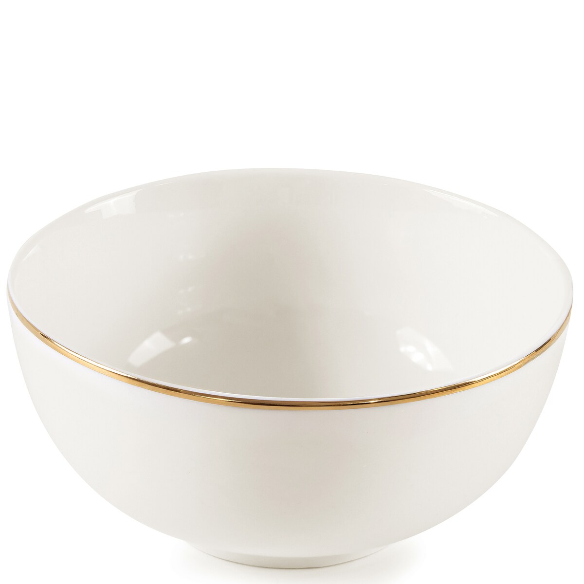 KONSIMO AD BELLA, Zestaw śniadaniowy 6 os. (12 el.), kolor ecru/złoty