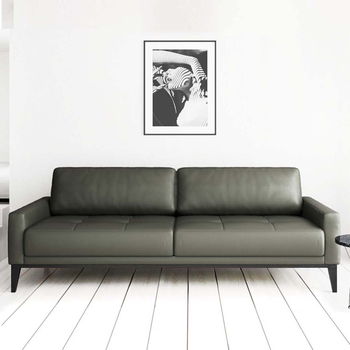 Sofa 3-osobowa Musso z pikowanym siedziskiem Miętowa