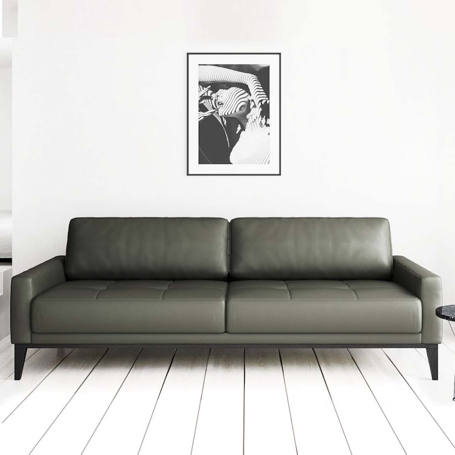 Sofa 3-osobowa Musso z pikowanym siedziskiem Miętowa