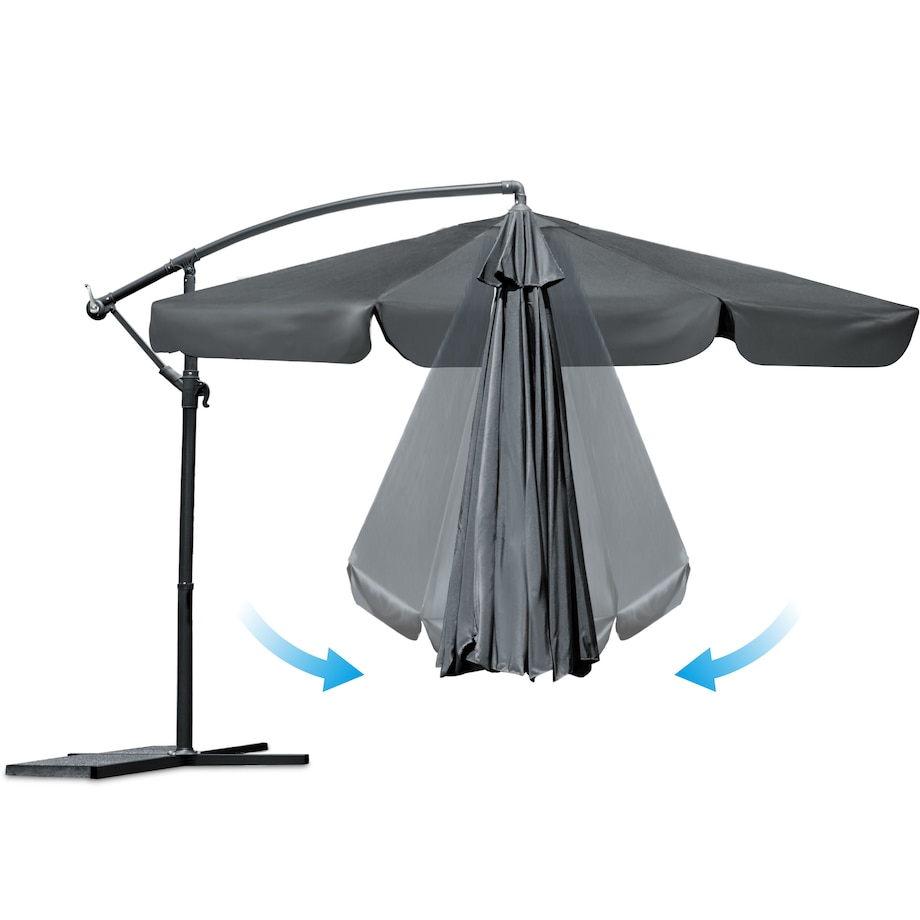 Parasol ogrodowy z wysięgnikiem pokrowiec 6 segmentów ø 350cm Plonos