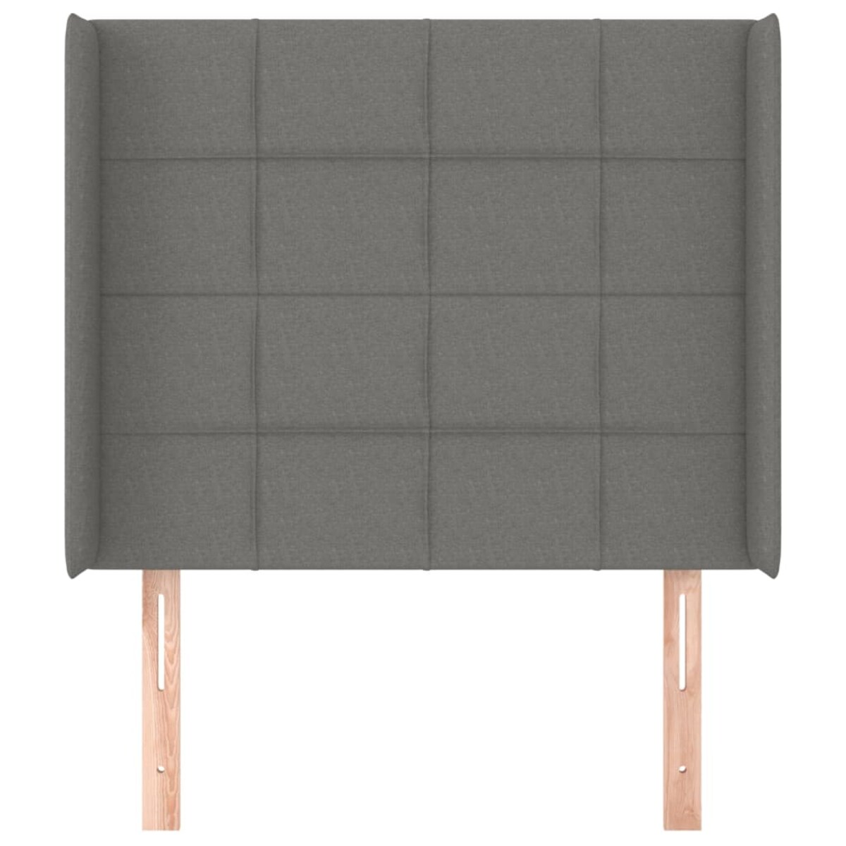 vidaXL Zagłówek uszak, ciemnoszary, 83x16x118/128 cm, tkanina