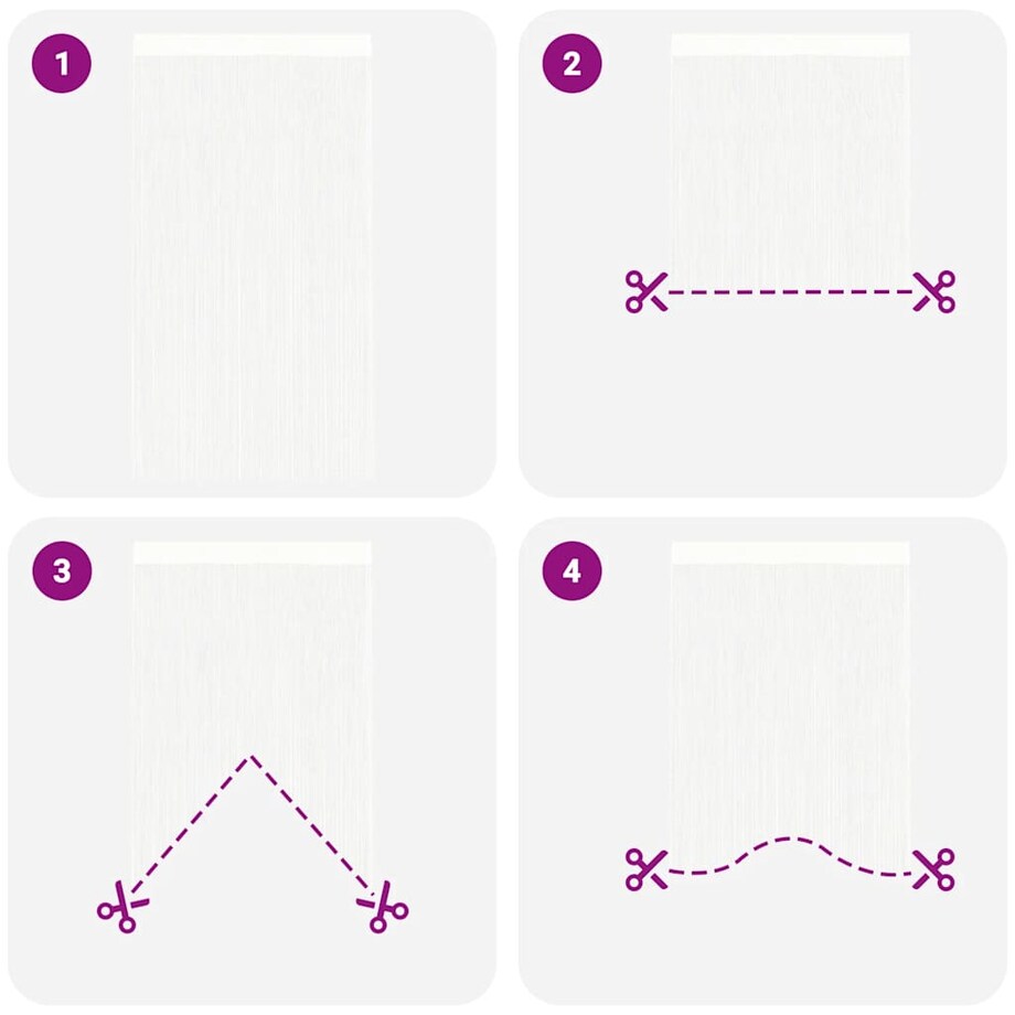 vidaXL Zasłony sznurkowe, 2 sztuki, 100 x 250 cm, białe