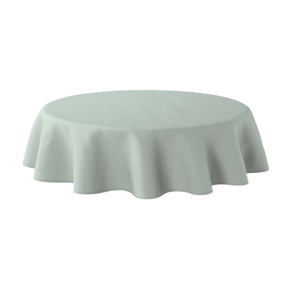 Obrus okrągły 130 x 130 cm jasny szary