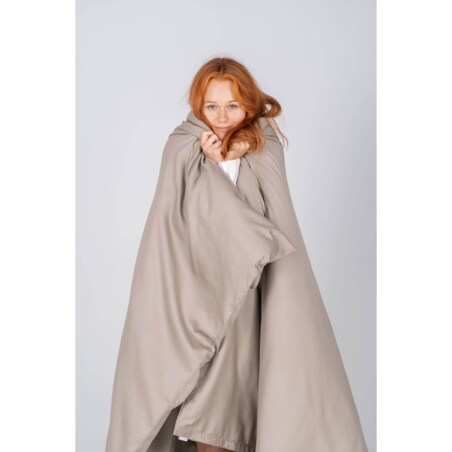 Pościel satynowa taupe 220/200 + 2 x 70/80 cm