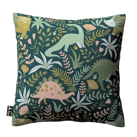 Poszewka Milly 43x43 dinozaury na zielonym tle