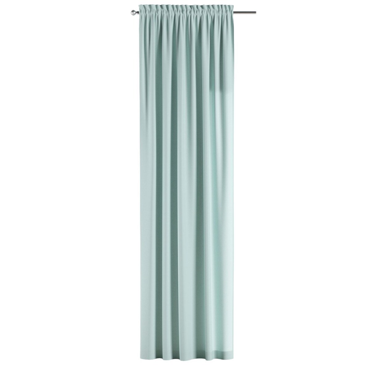 Zasłona na kanale z grzywką 1 szt. 130x260 pastelowy błękit