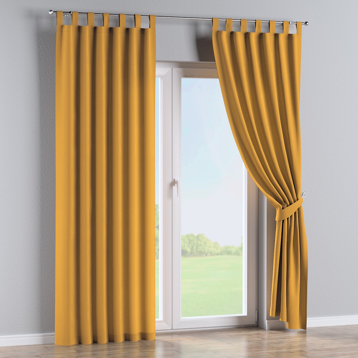 Zasłona na szelkach 1 szt. 130x260 miodowy