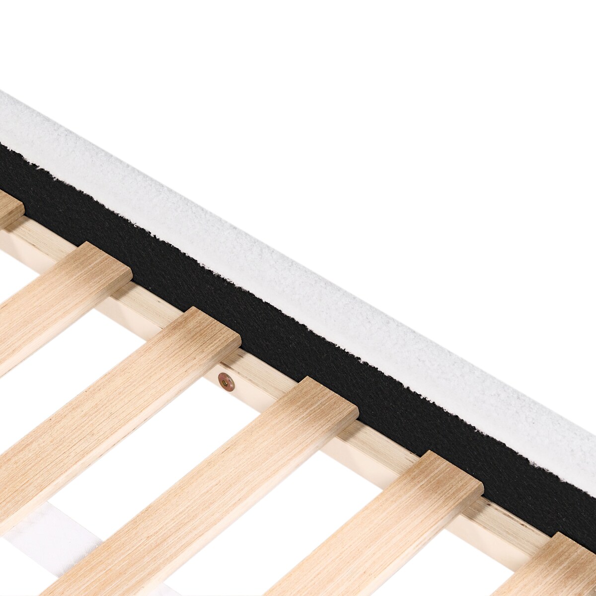 Łóżko dziecięce Królik Boucle PERROS 90 x 200 cm Złamana biel