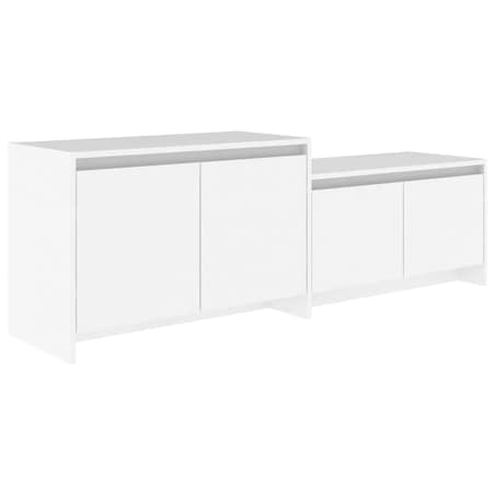 vidaXL Szafka pod TV, biała, 146,5x35x50 cm, materiał drewnopochodny