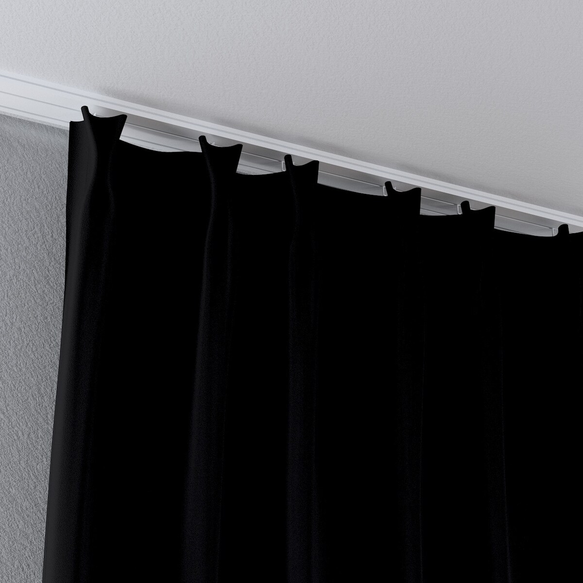 Zasłona na haczykach flex podwójnych 130x260 czarny