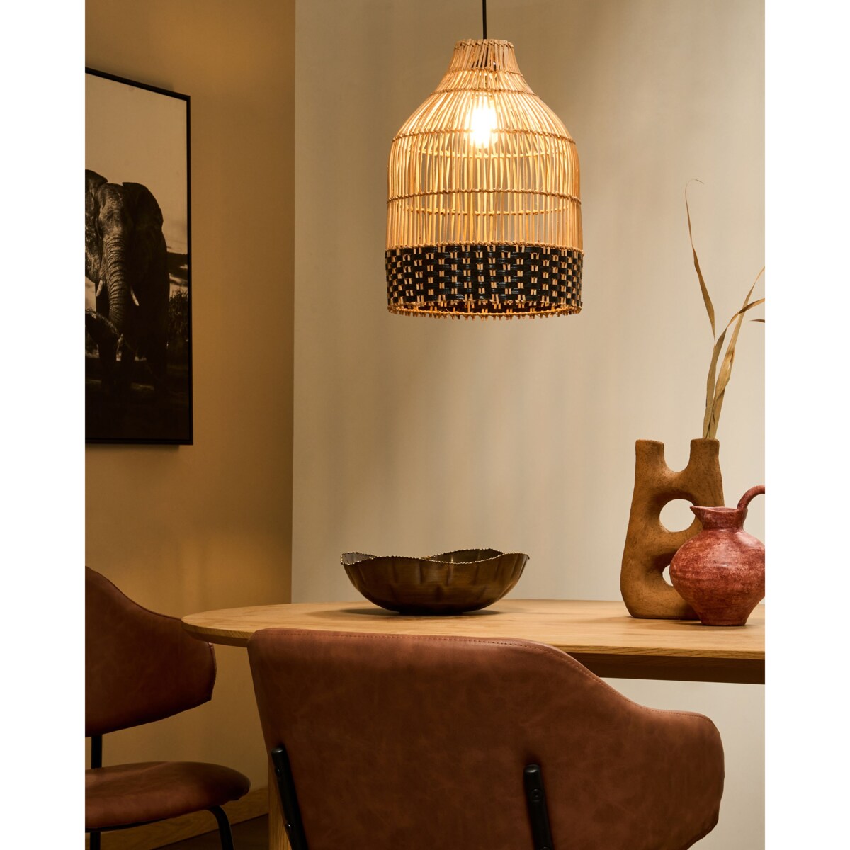 Lampa wisząca GILO Rattan Naturalny