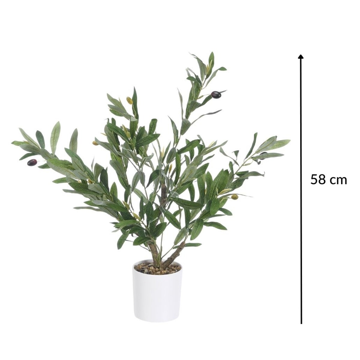 Dekoracyjne drzewko oliwne, 58 cm