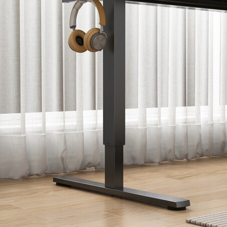 Biurko Elektryczne Czarne 160x80 Regulowane 72-118 cm