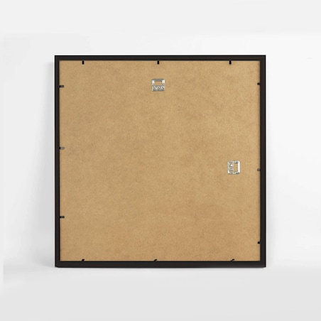 Ramka na zdjęcia 40x40 cm czarna rama MDF z plexi do powieszenia poziom pion klasyczna ramka kwadratowa