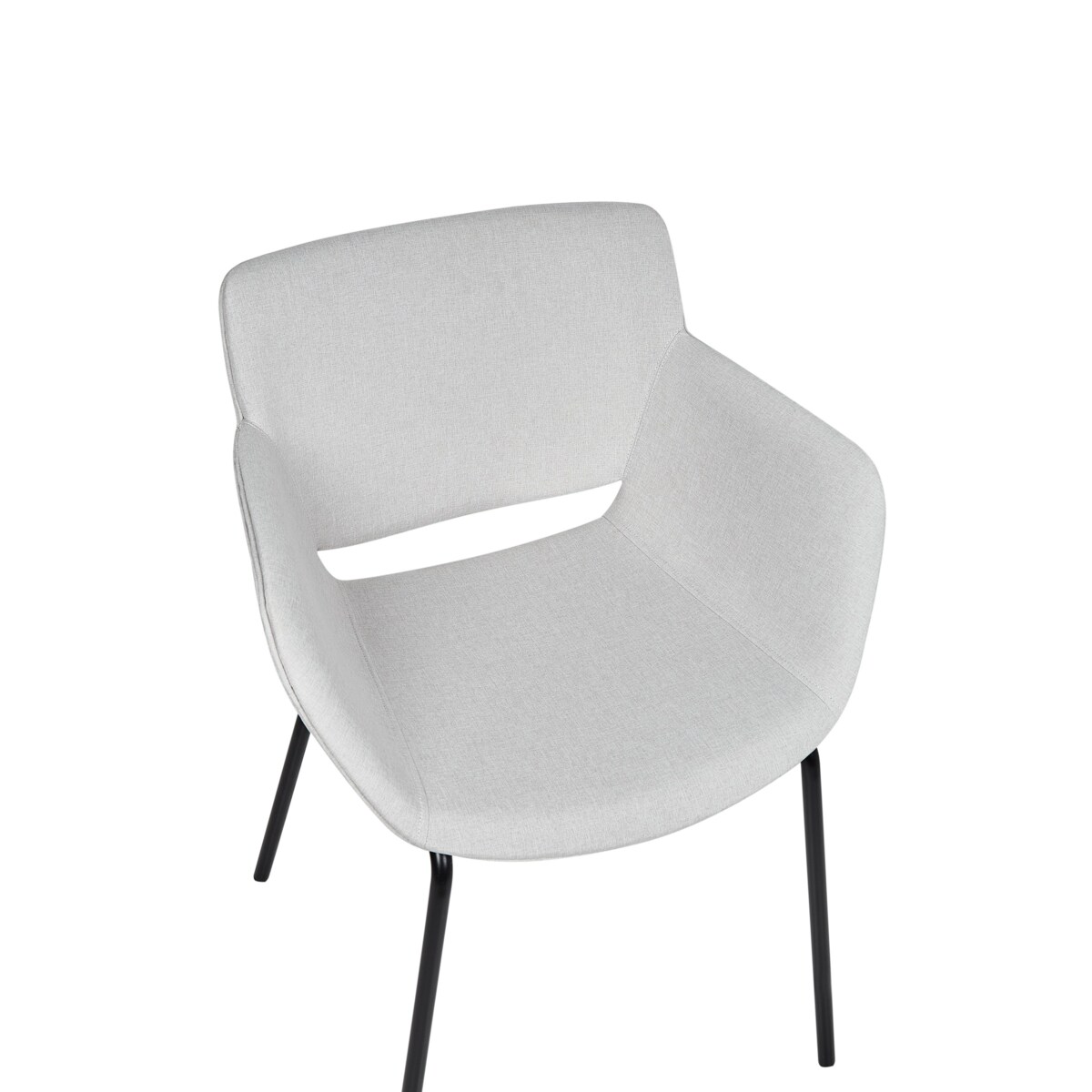 Krzesło do jadalni AXTEL Zestaw 2 Tkanina Złamana biel