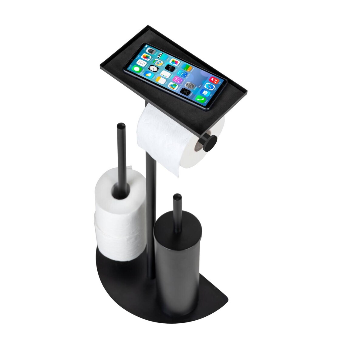 Stojak na szczotkę WC i papier z półeczką 4w1 COSENZA