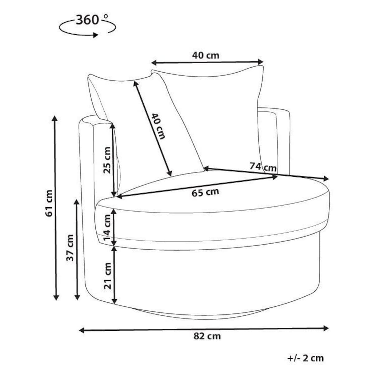 Fotel obrotowy niebieski DALBY