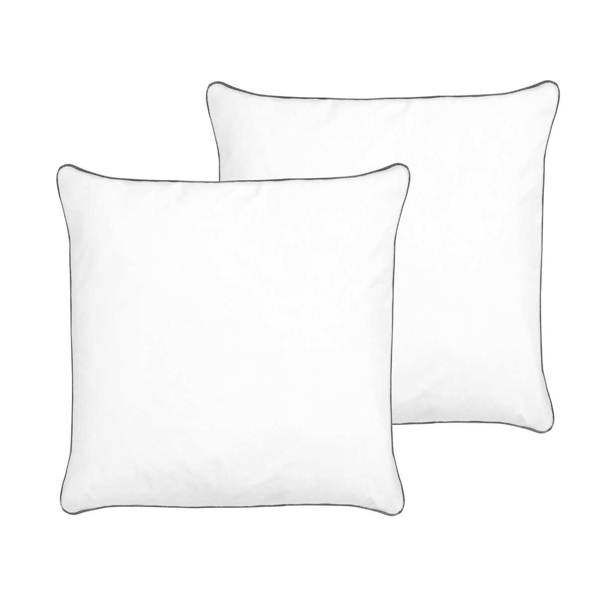 Zestaw 2 poduszek poliestrowych niskich 80 x 80 cm DIRAN