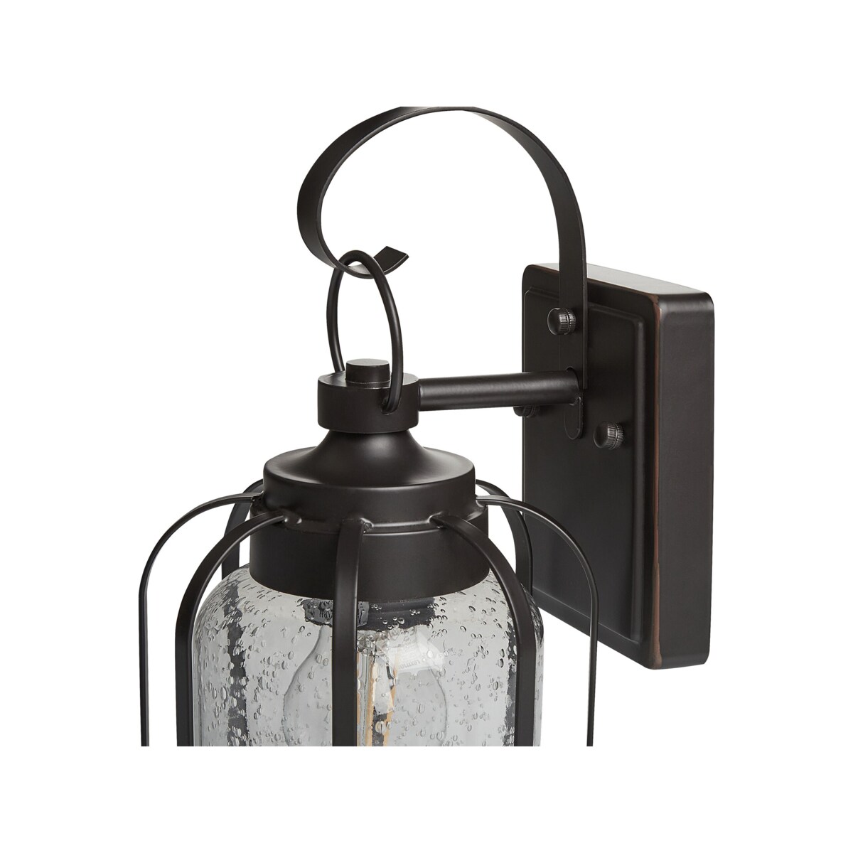 Lampa ścienna zewnętrzna czarna WOOLER