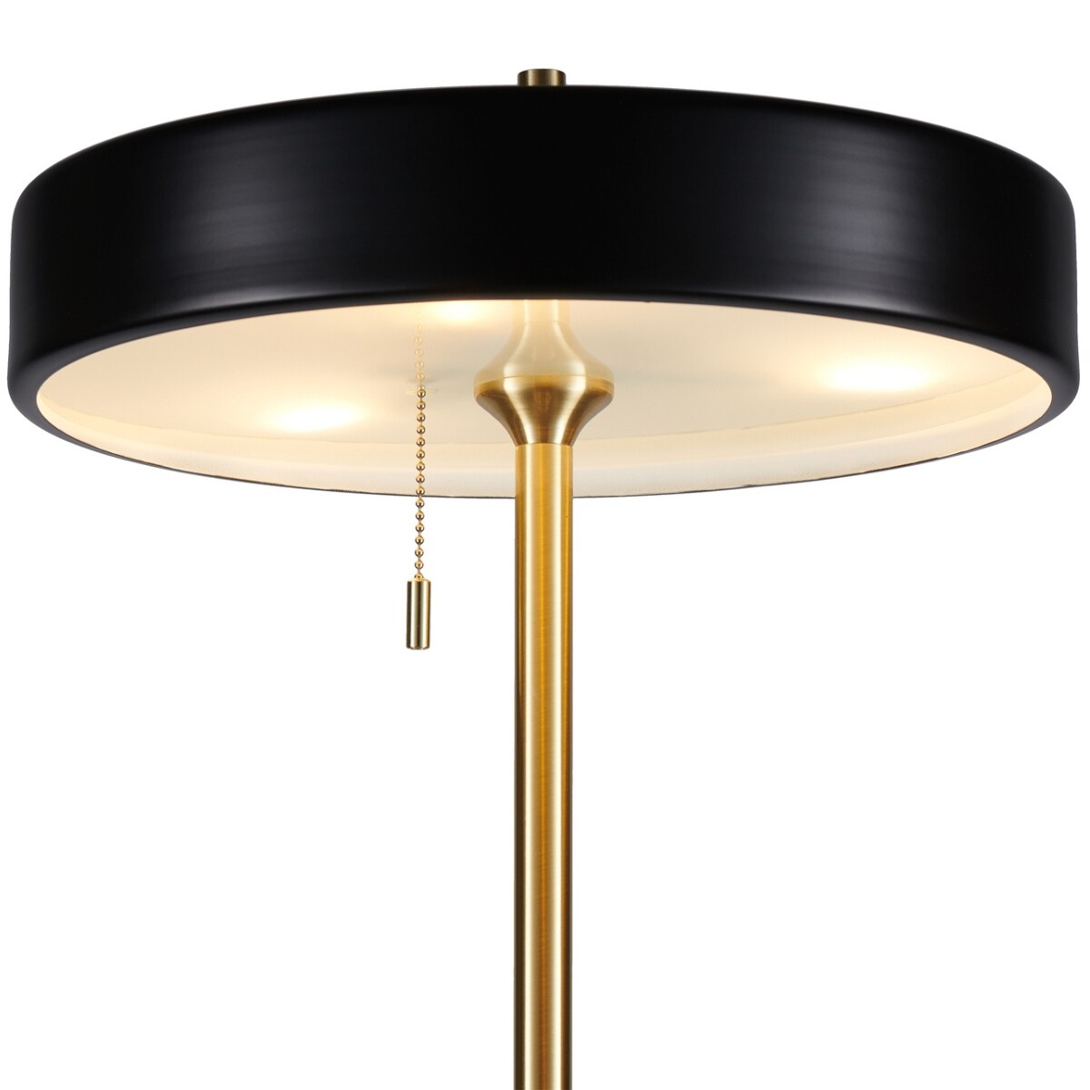 LAMPA podłogowa KKST-MF8872 BLACK okrągła OPRAWA metalowa czarna złota