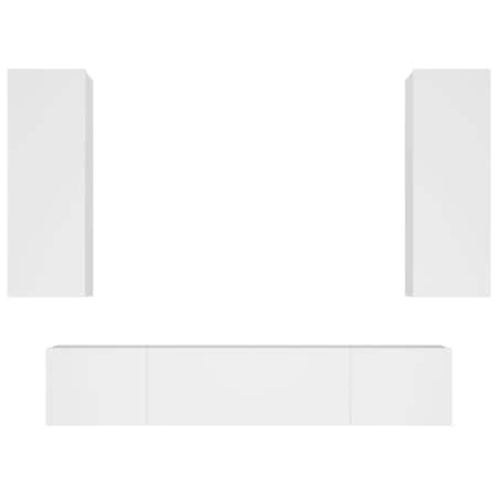 vidaXL Zestaw 4 szafek telewizyjnych, biały