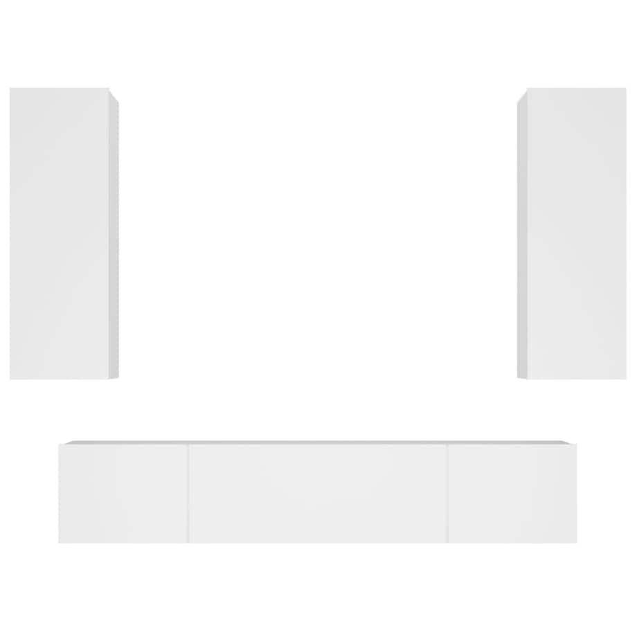 vidaXL Zestaw 4 szafek telewizyjnych, biały