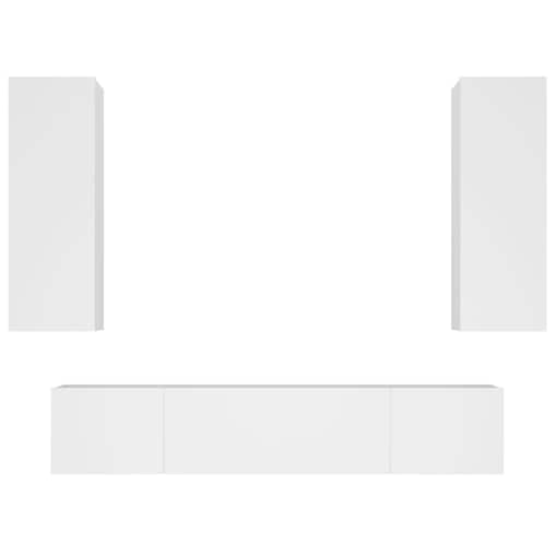 vidaXL Zestaw 4 szafek telewizyjnych, biały