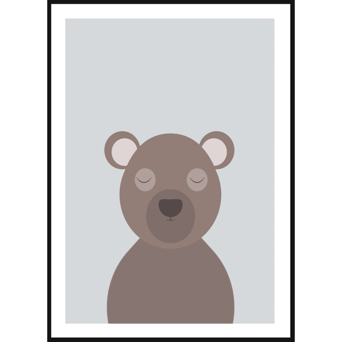 Poster Story, Plakat, Obraz - Śpiący Miś, wymiary 21 x 30 cm