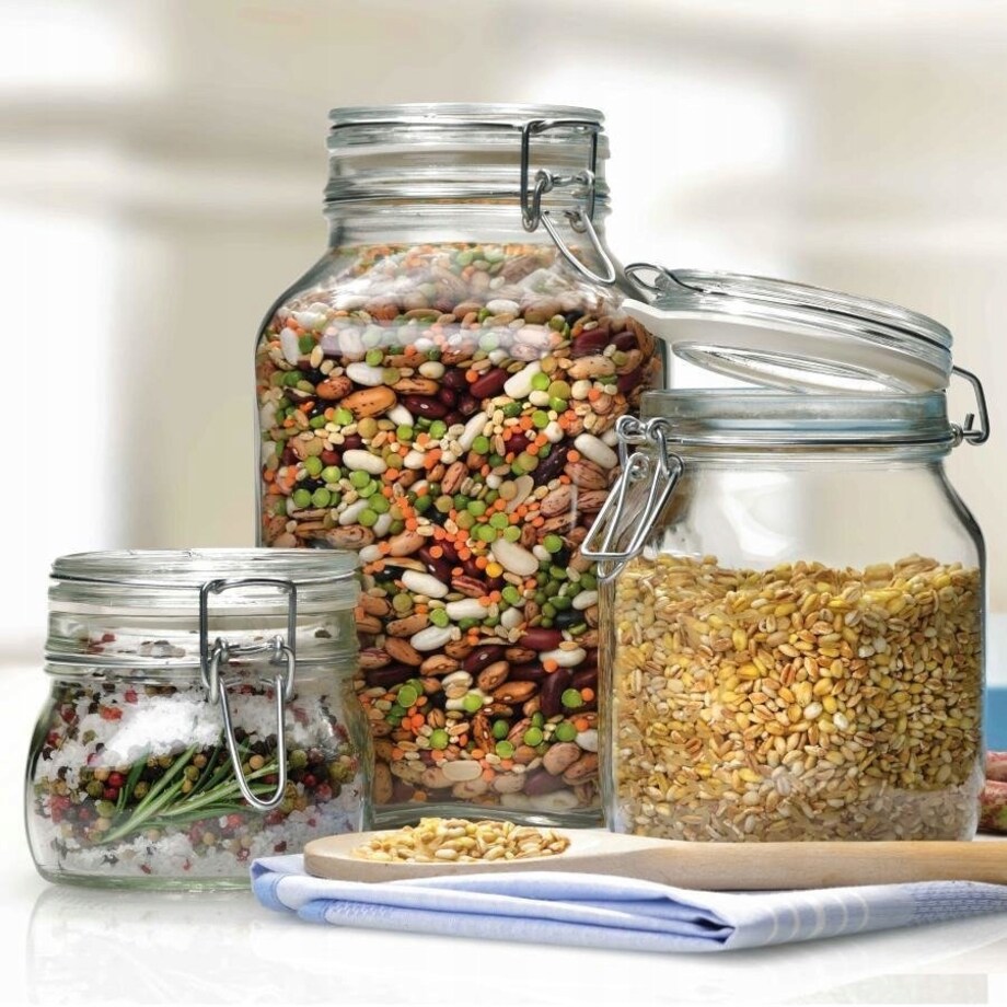 4x SŁOIK SZKLANY z klipsem hermetyczny na przetwory ogórki weki kapusta 3 L