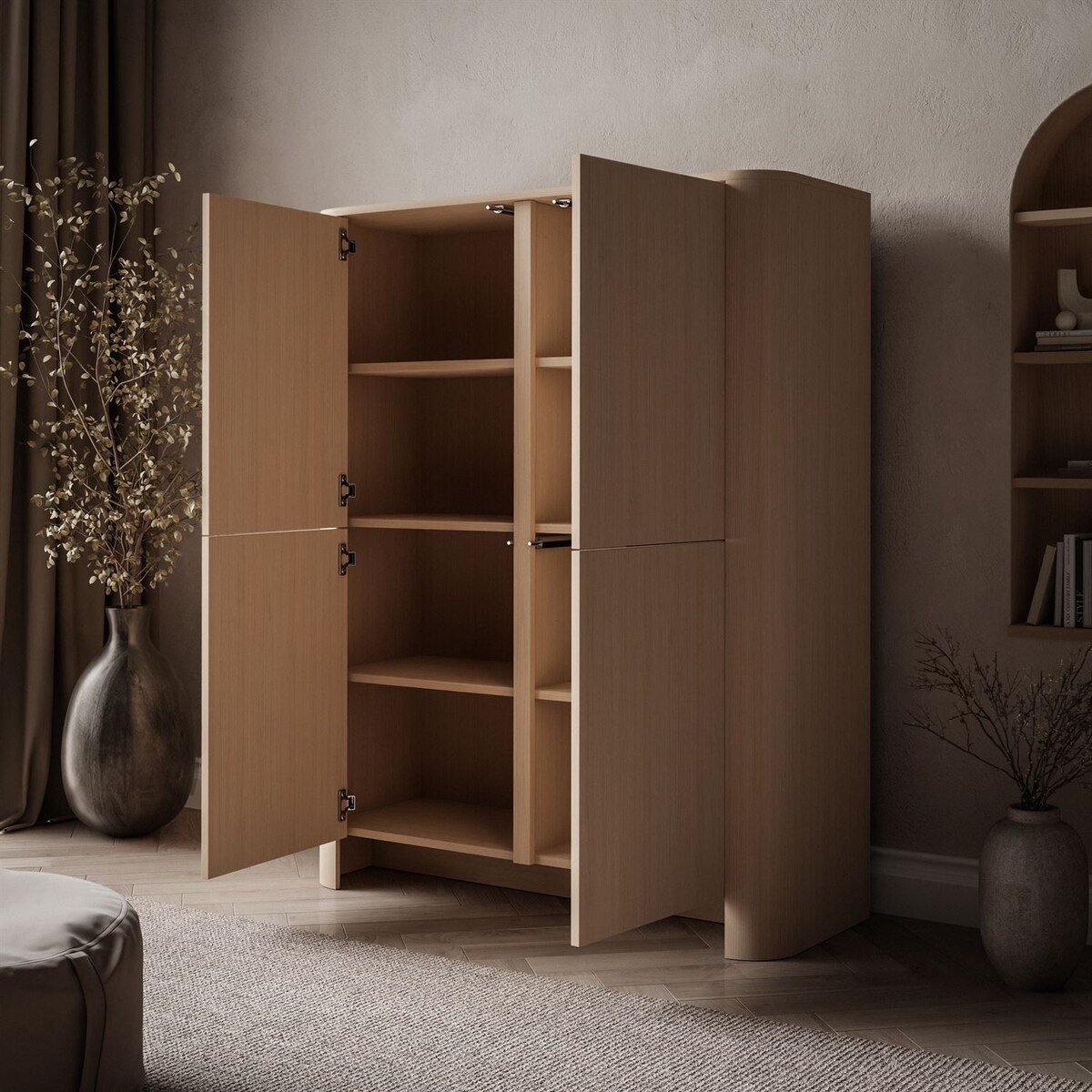 Czterodrzwiowa komoda DESTINY II K-103, dąb vicenza