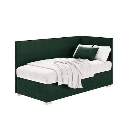 Mesonica Łóżko Flexi, zielone, 90x200, Prawostronne