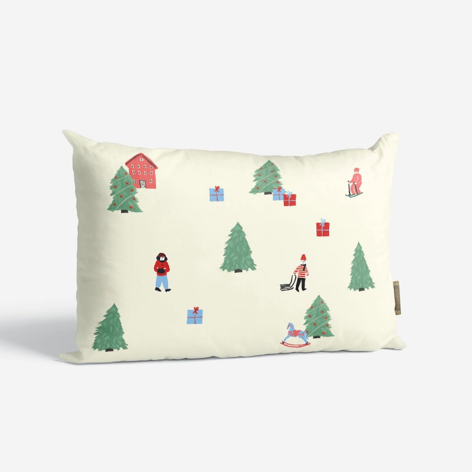 Poduszka świąteczna - Świąteczny pejzaż 40x60 cm