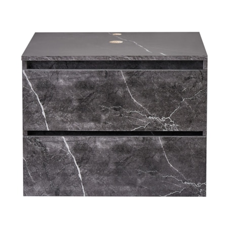 Wisząca szafka pod umywalkę SERRA 60 cm Czarny marmur